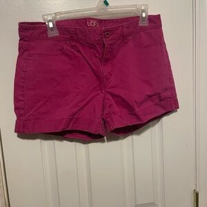 LOFT Pink Bermuda Shorts Vibrant Casual Style.  size 8.  EUC.
